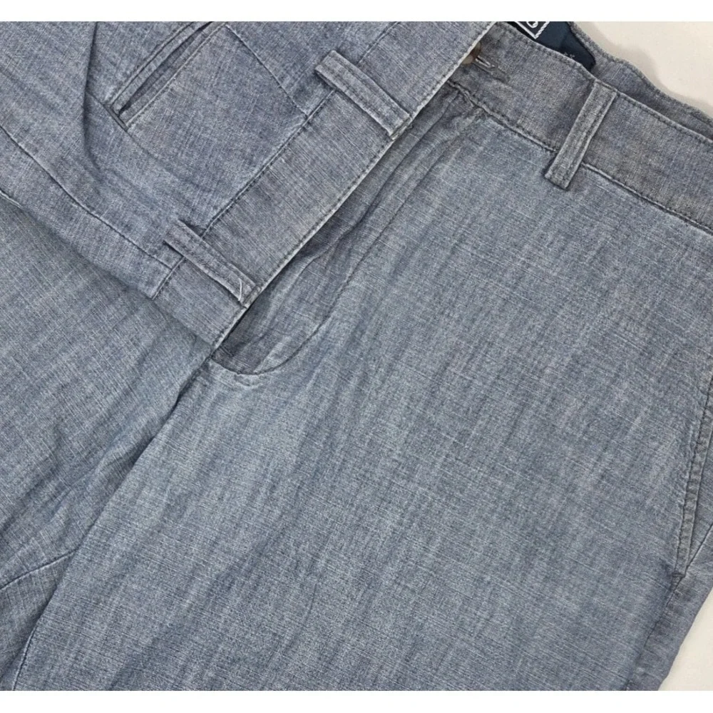 VINTAGE Polo Ralph Lauren Prospect Shorts Mens 34* Blue Chambray Chino Cotton 9